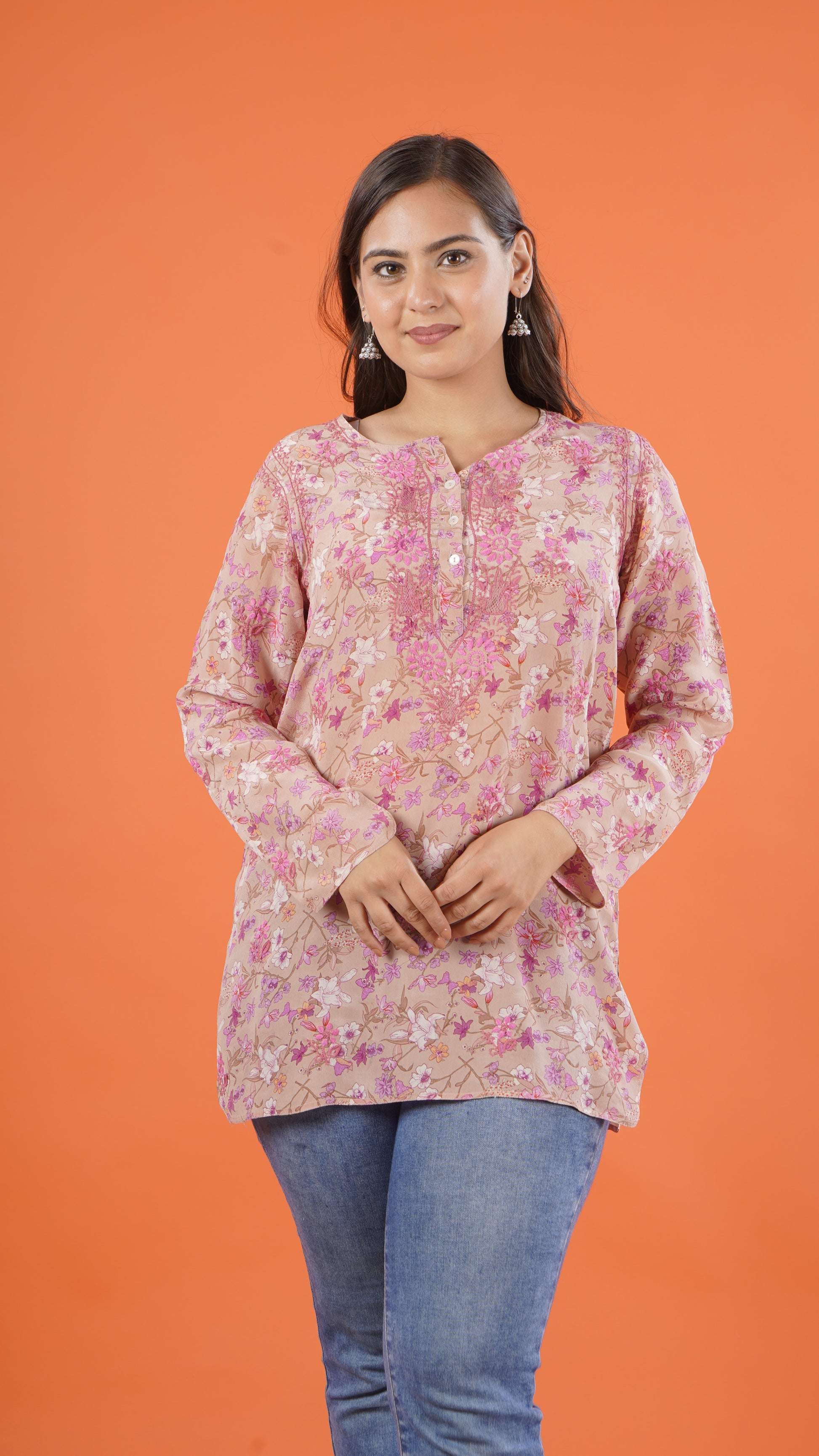 Ladies Short Kurta Silk