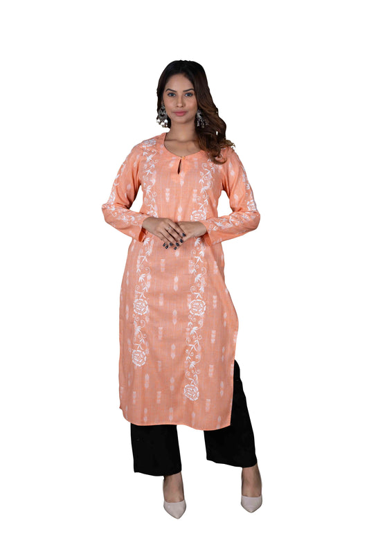 Coral SR-60 Self-Blended Cotton Women's Long Kurta