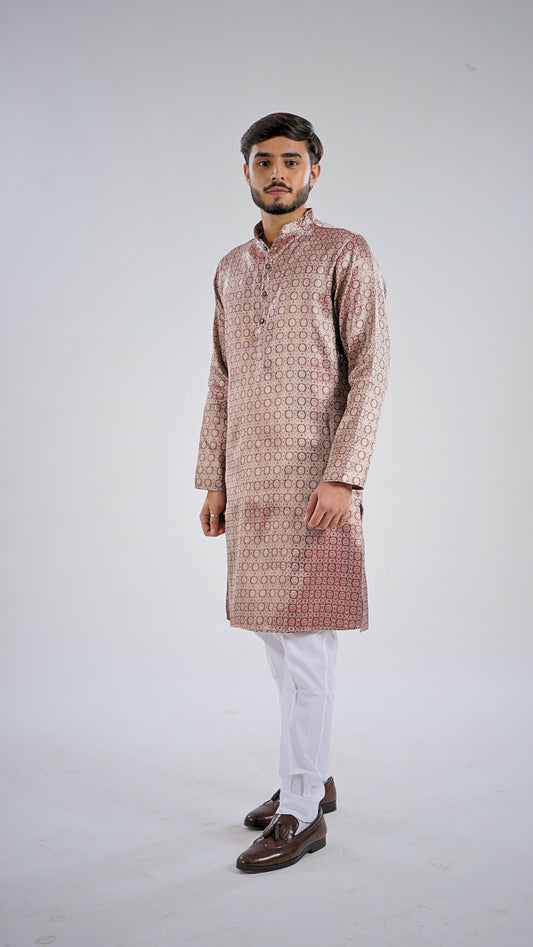 Premium Men’s  Long Kurta Ethnic Wear | Banarasi Blended