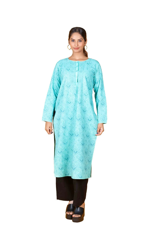 Pure Cotton Women’s Long Kurta – Jellyfish